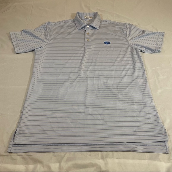 Peter Millar Other - Peter Millar Light Blue Striped Polo